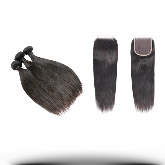 3 Mink Bundles + HD Closure